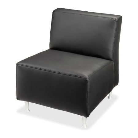 Lorell Lorell Middle Leather Guest Seating - Fuze Modular Series LLR86917